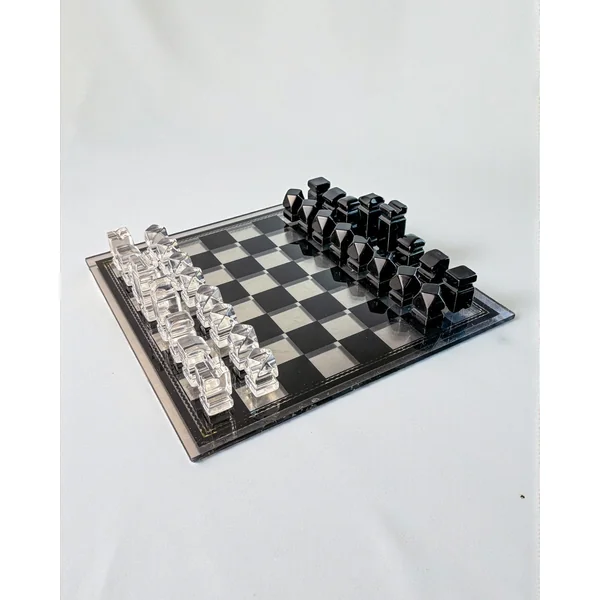 Felice Antonio Botta Acrylic Chessboard, Italy, 70s