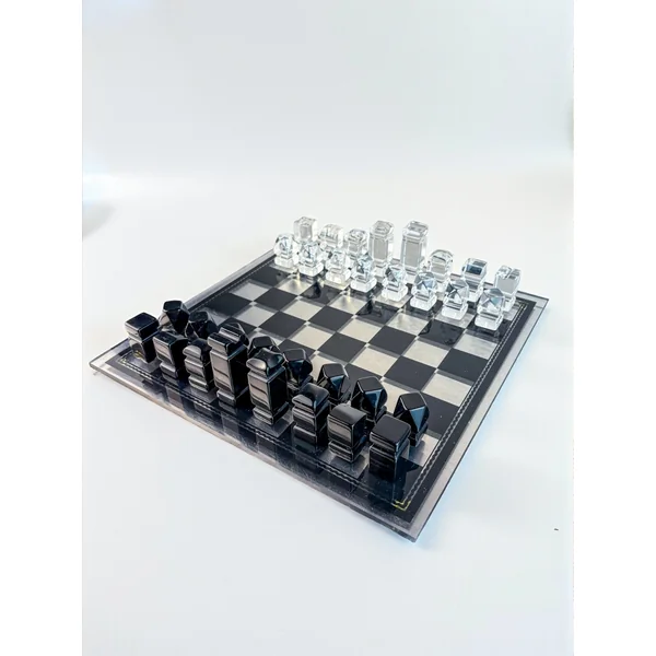 Felice Antonio Botta Acrylic Chessboard, Italy, 70s
