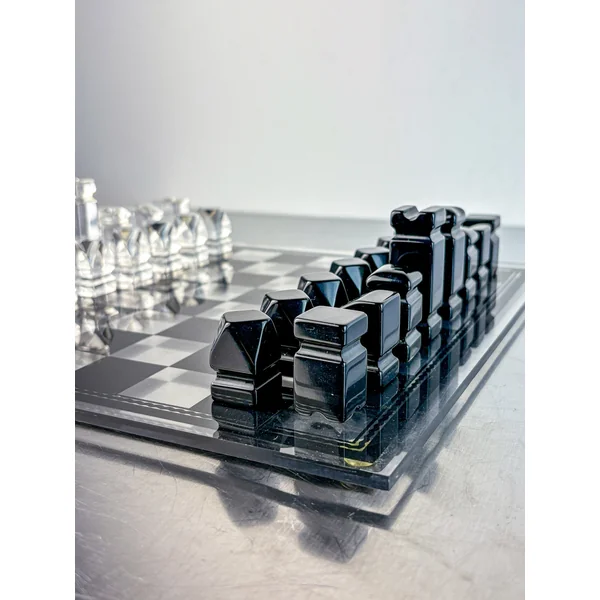 Felice Antonio Botta Acrylic Chessboard, Italy, 70s