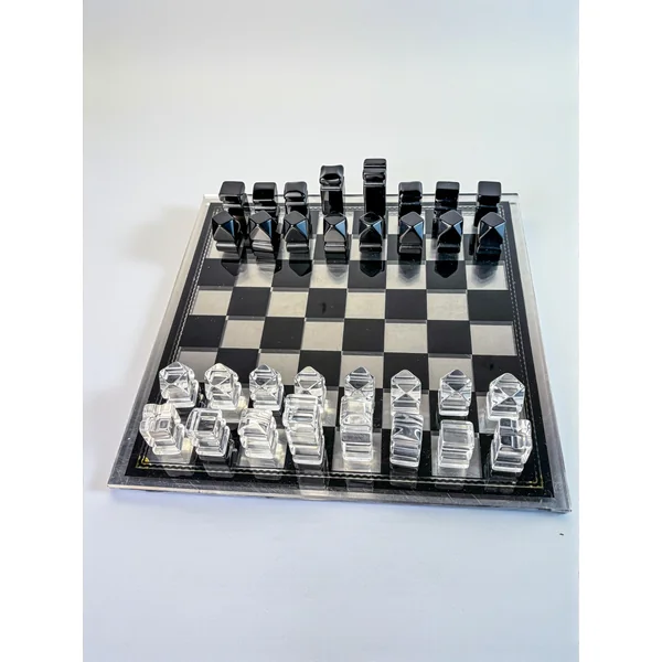 Felice Antonio Botta Acrylic Chessboard, Italy, 70s