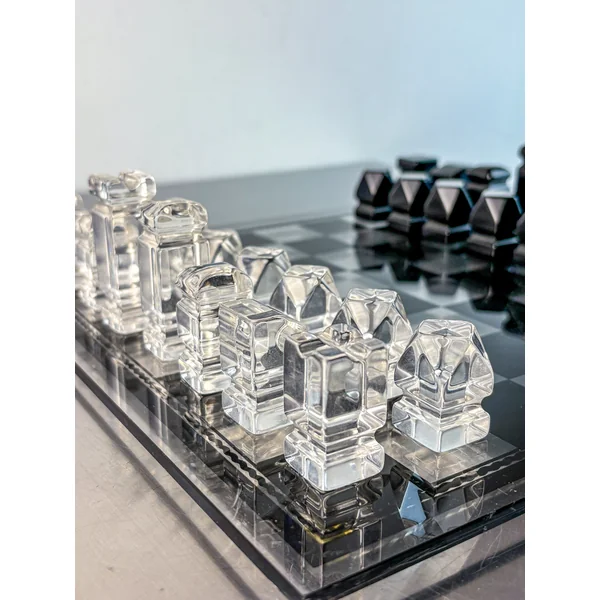 Felice Antonio Botta Acrylic Chessboard, Italy, 70s