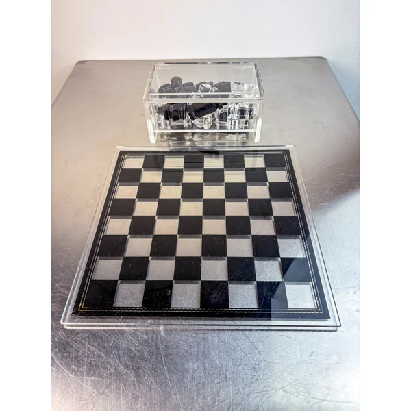 Felice Antonio Botta Acrylic Chessboard, Italy, 70s