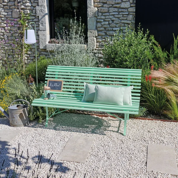 FERMOB Banc 3 Places 150 cm Louisiane en Acier - Menthe Glaciale