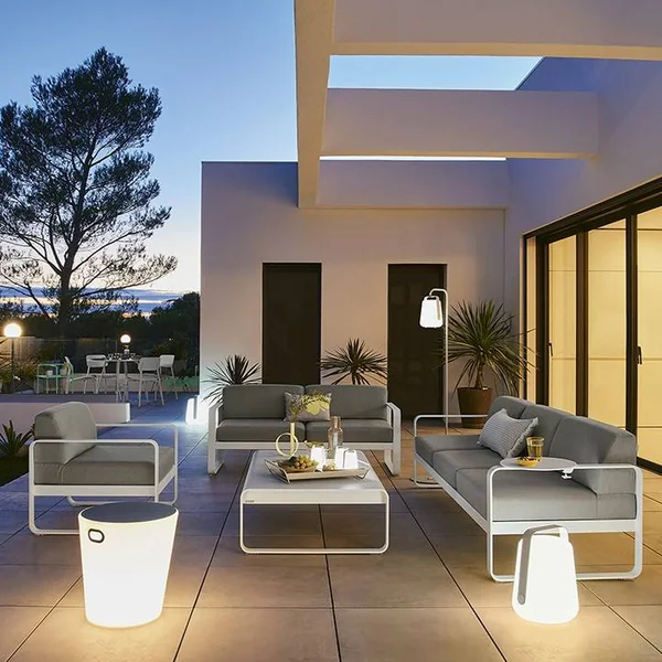 FERMOB Fauteuil Bellevie Gris Flanelle en Aluminium - Cèdre