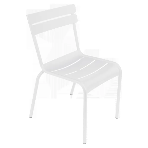 FERMOB Lot de 2 Chaises Empilables Luxembourg en Aluminium - Blanc