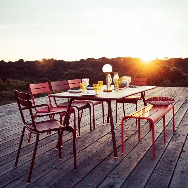 FERMOB Lot de 2 Chaises Empilables Luxembourg en Aluminium - Cactus