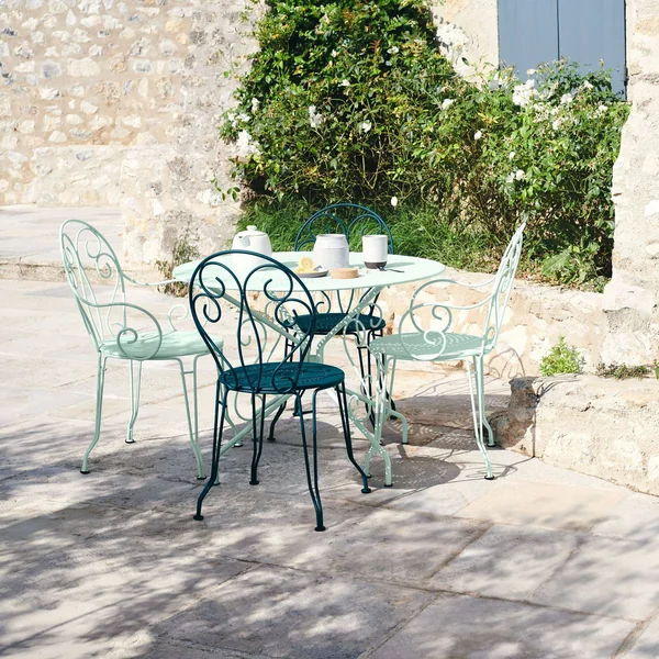 FERMOB Lot de 2 Chaises Empilables Montmartre en Acier - Citron Givré