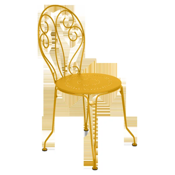 FERMOB Lot de 2 Chaises Empilables Montmartre en Acier - Miel Texturé