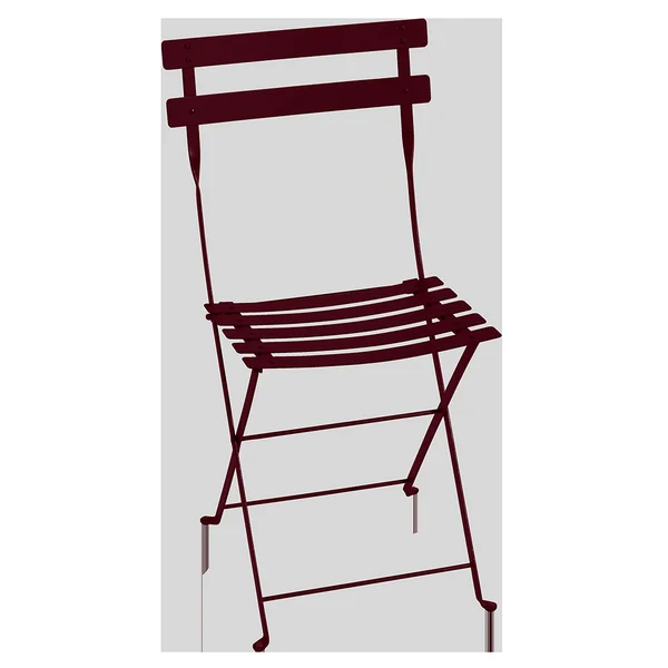 FERMOB Lot de 2 Chaises Pliantes Bistro Métal en Acier - Cerise Noire