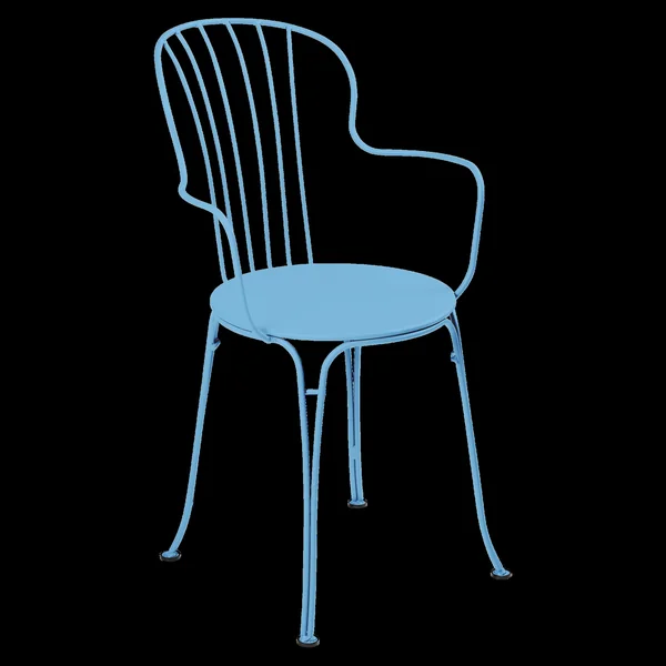 FERMOB Lot de 2 Fauteuils Empilables Opéra+ en Acier - Bleu Maya