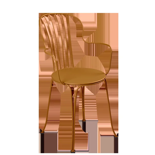 FERMOB Lot de 2 Fauteuils Empilables Opéra+ en Acier - Pain d'épice