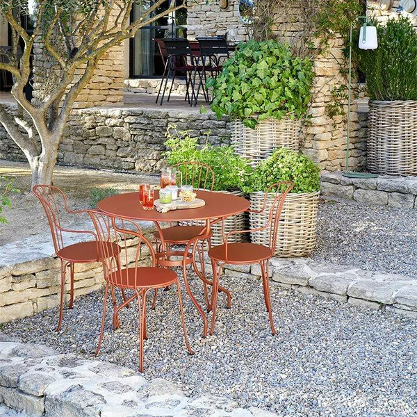 FERMOB Lot de 2 Fauteuils Empilables Opéra+ en Acier - Pain d'épice
