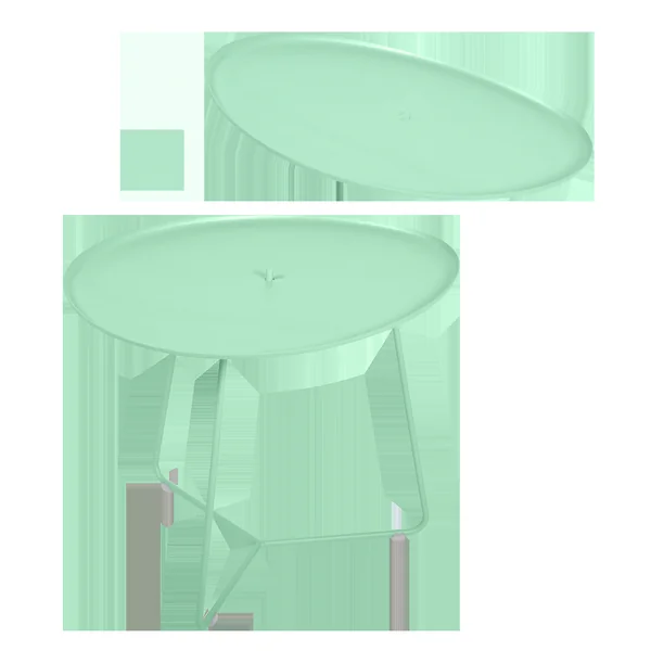 FERMOB Table Basse Plateau Amovible Cocotte en Acier et Aluminium - Menthe Glaciale