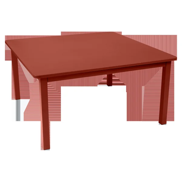 FERMOB Table Carrée 143 x 143 cm Craft en Acier - Ocre Rouge