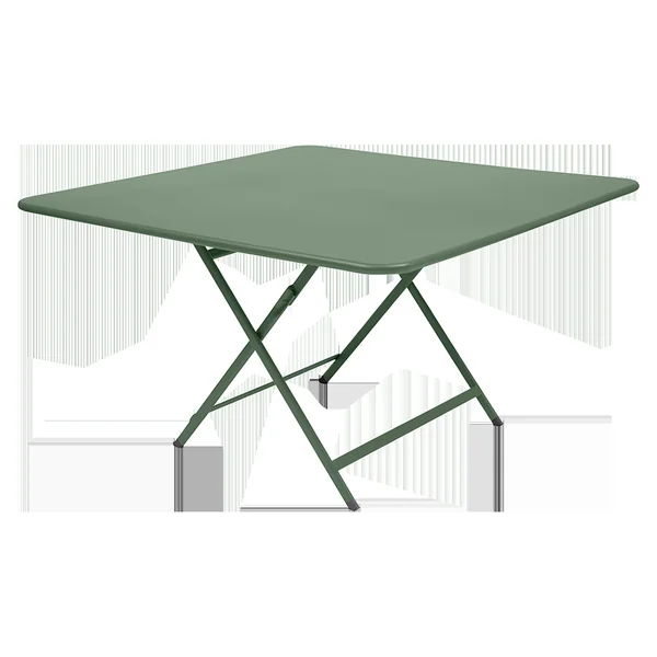 FERMOB Table Carrée Pliante 128 x 128 cm Caractère en Acier - Cactus