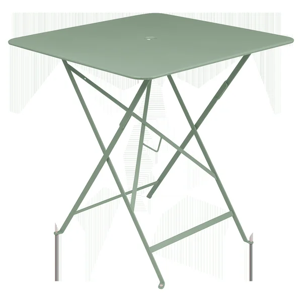 FERMOB Table Carrée Pliante 71 x 71 cm Bistro en Acier - Cactus