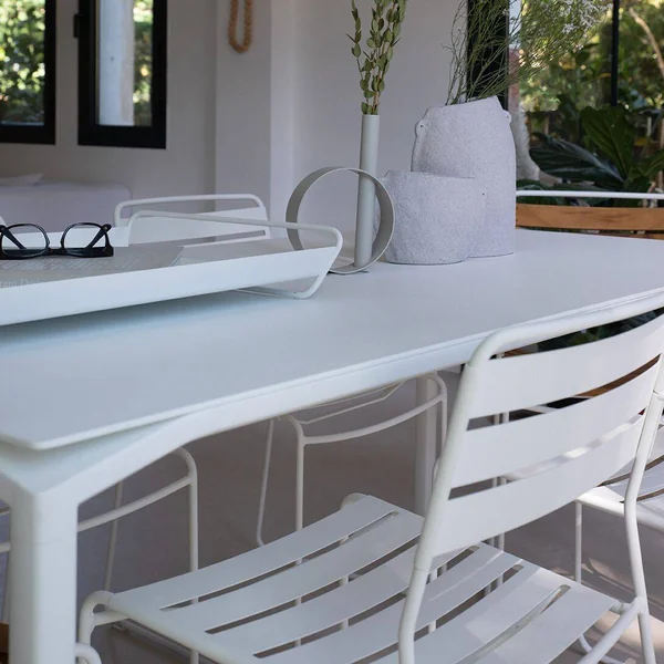FERMOB Table Rectangulaire 195 x 95 cm Calvi en Aluminium - Muscade