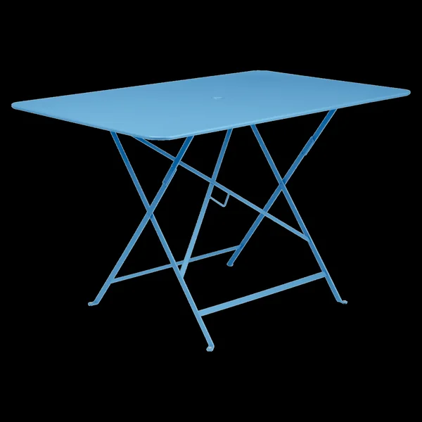 FERMOB Table Rectangulaire Pliante 117 x 77 cm Bistro en Acier - Bleu Maya