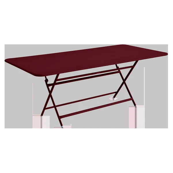 FERMOB Table Rectangulaire Pliante 190 x 90 cm Caractère en Acier - Cerise Noire