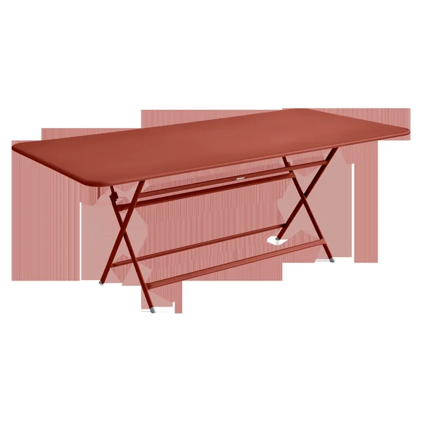 FERMOB Table Rectangulaire Pliante 190 x 90 cm Caractère en Acier - Ocre Rouge