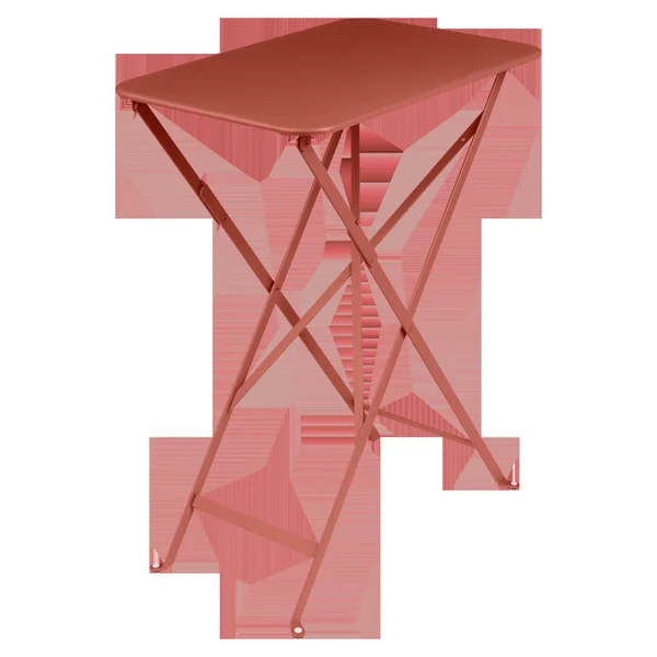 FERMOB Table Rectangulaire Pliante 57 x 37 cm Bistro en Acier - Ocre Rouge