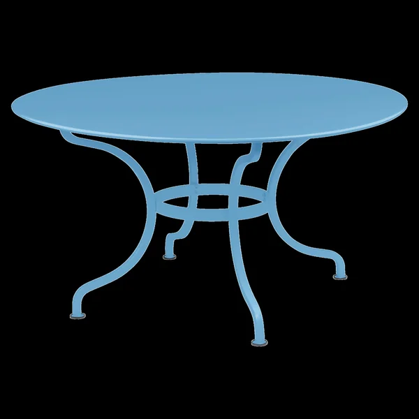 FERMOB Table Ronde Ø137 cm Romane en Acier - Bleu Maya