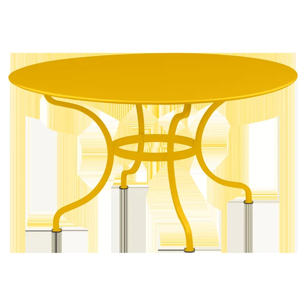 FERMOB Table Ronde Ø137 cm Romane en Acier - Miel Texturé