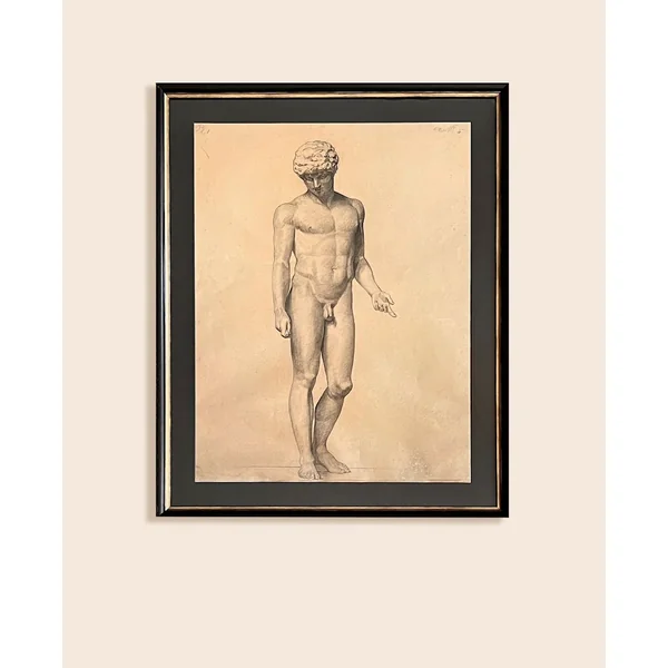 Figure Drawing in Pencil, Male Nude