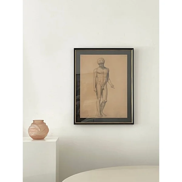 Figure Drawing in Pencil, Male Nude