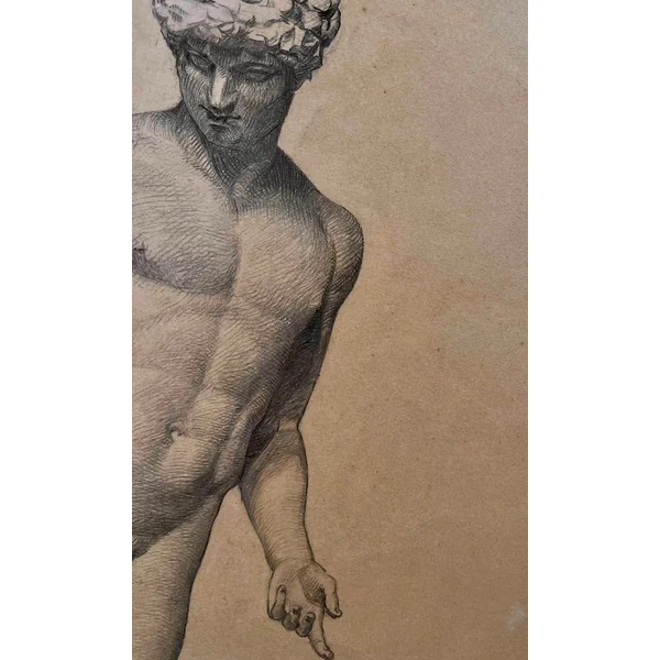 Figure Drawing in Pencil, Male Nude