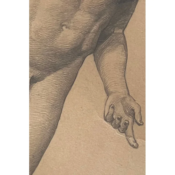 Figure Drawing in Pencil, Male Nude