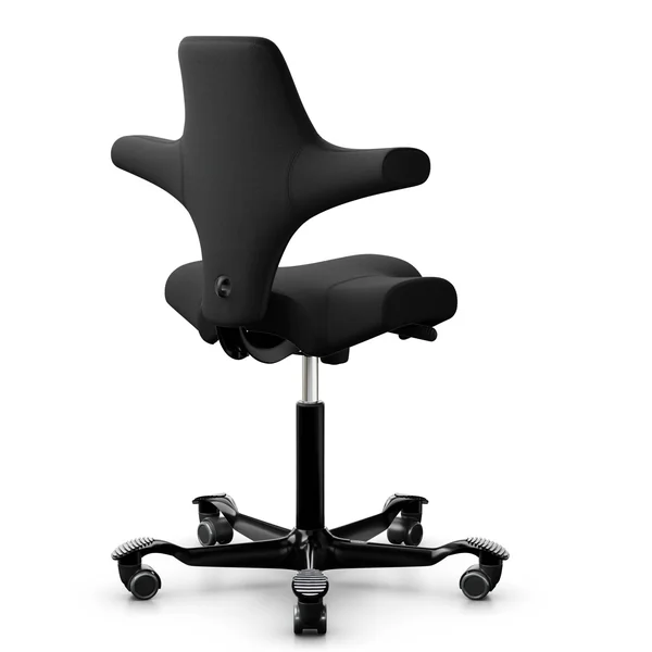 FLOKK Chaise de bureau assis debout Capisco 8106 - Noir - Roulettes pour sol dur
