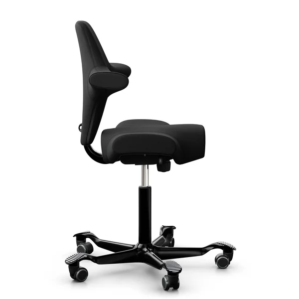 FLOKK Chaise de bureau assis debout Capisco 8106 - Noir - Roulettes pour sol souple