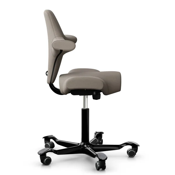 FLOKK Chaise de bureau assis debout Capisco 8106 - Taupe - Roulettes pour sol dur