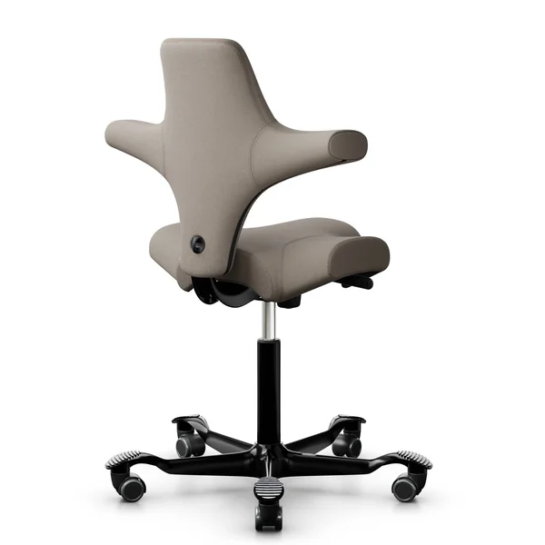 FLOKK Chaise de bureau assis debout Capisco 8106 - Taupe - Roulettes pour sol dur