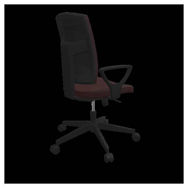 FLOKK Chaise de bureau avec accoudoirs Raya 21S - Brique - Roulettes pour sol dur