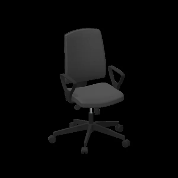 FLOKK Chaise de bureau avec accoudoirs Raya 21S - Gris Anthracite - Roulettes pour sol dur