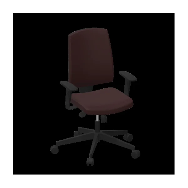 FLOKK Chaise de bureau avec accoudoirs réglables Raya 23S - Brique - Roulettes pour sol dur