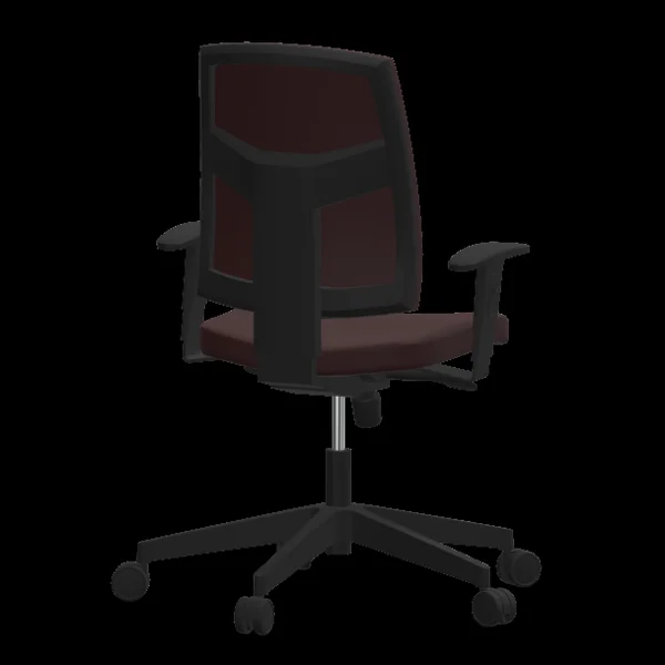 FLOKK Chaise de bureau avec accoudoirs réglables Raya 23S - Brique - Roulettes pour sol dur