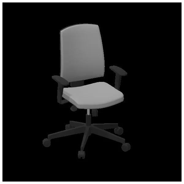 FLOKK Chaise de bureau avec accoudoirs réglables Raya 23S - Gris - Roulettes pour sol dur