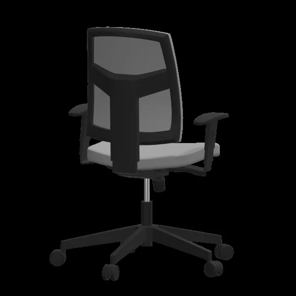 FLOKK Chaise de bureau avec accoudoirs réglables Raya 23S - Gris - Roulettes pour sol souple