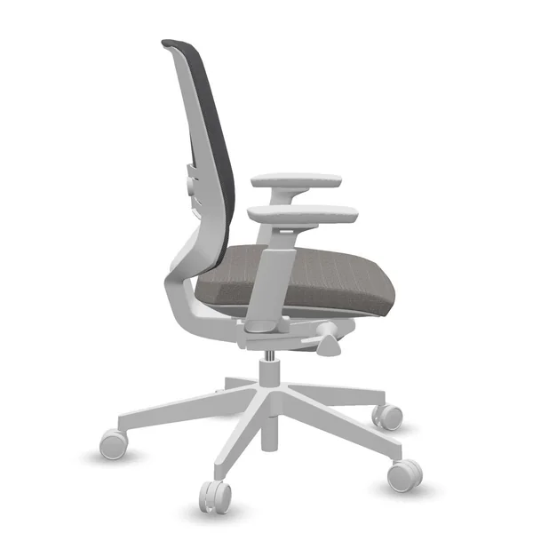 FLOKK Fauteuil de bureau base grise Light Up 250SL - Beige - Roulettes pour sol dur