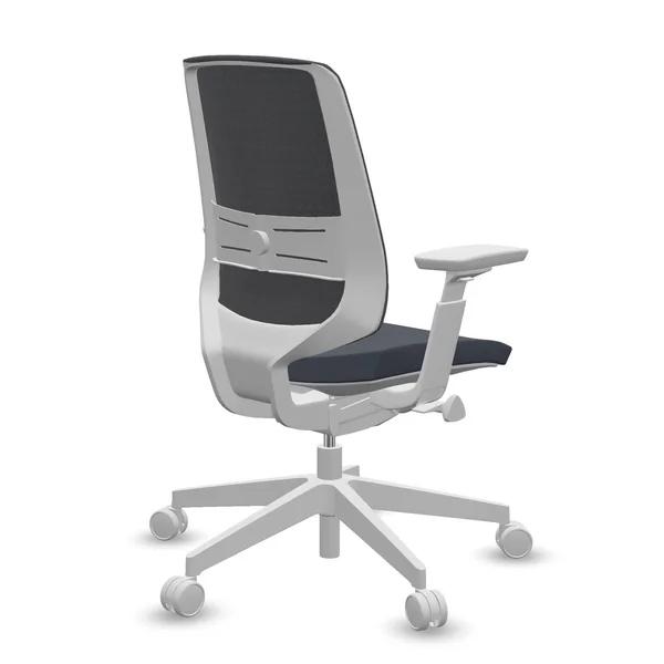 FLOKK Fauteuil de bureau base grise Light Up 250SL - Bleu Foncé - Roulettes pour sol souple