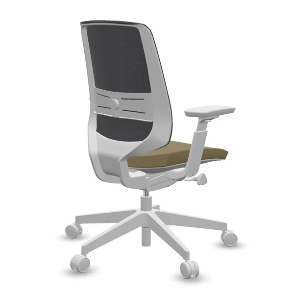 FLOKK Fauteuil de bureau base grise Light Up 250SL - Jaune - Roulettes pour sol dur