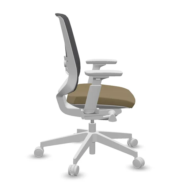 FLOKK Fauteuil de bureau base grise Light Up 250SL - Jaune - Roulettes pour sol souple