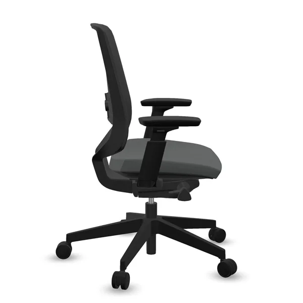 FLOKK Fauteuil de bureau base noire Light Up 250SL - Gris - Roulettes pour sol souple