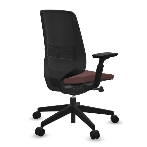 FLOKK Fauteuil de bureau base noire Light Up 250SL - Terracotta - Roulettes pour sol dur