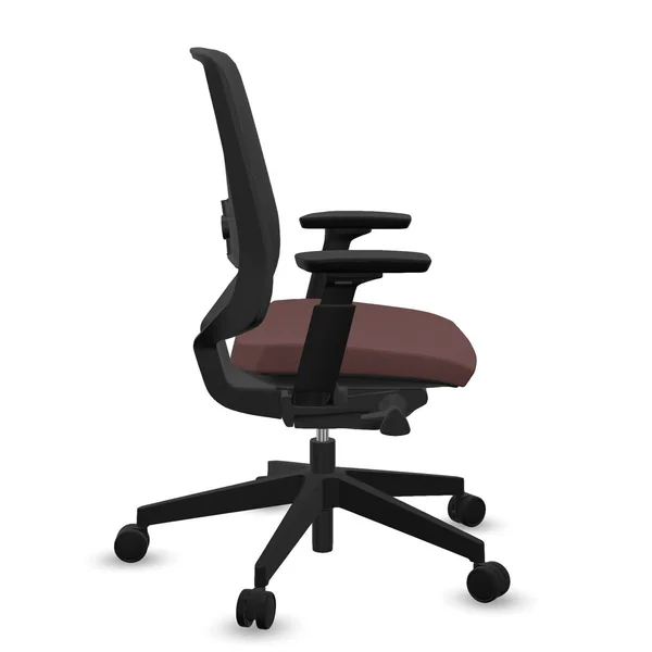 FLOKK Fauteuil de bureau base noire Light Up 250SL - Terracotta - Roulettes pour sol souple