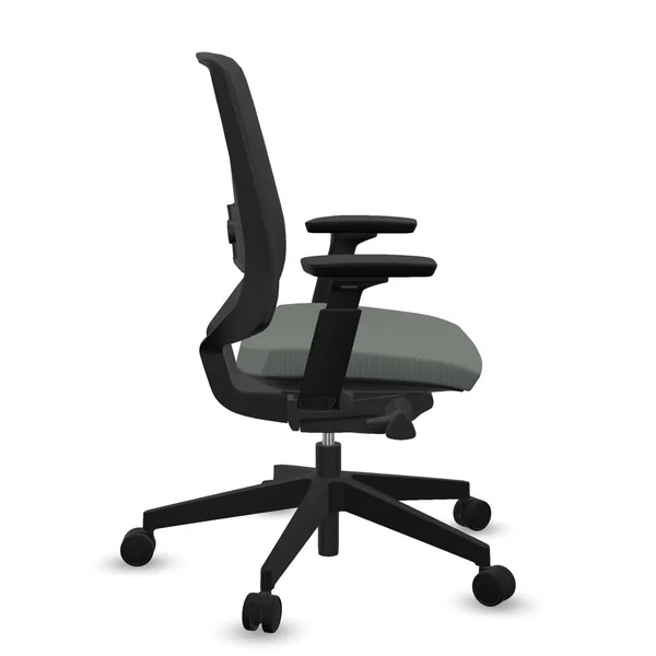 FLOKK Fauteuil de bureau base noire Light Up 250SL - Vert Sauge - Roulettes pour sol souple