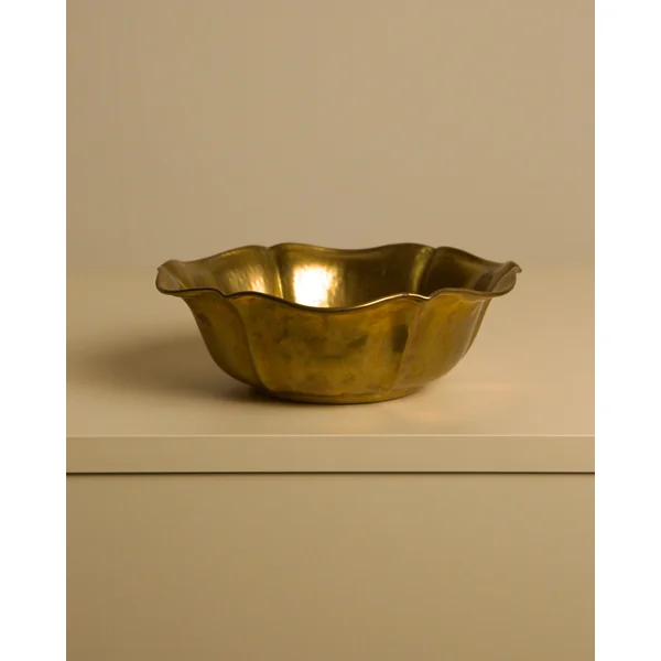 "Flower" Trinket Tray in Italian Brass, 1960s